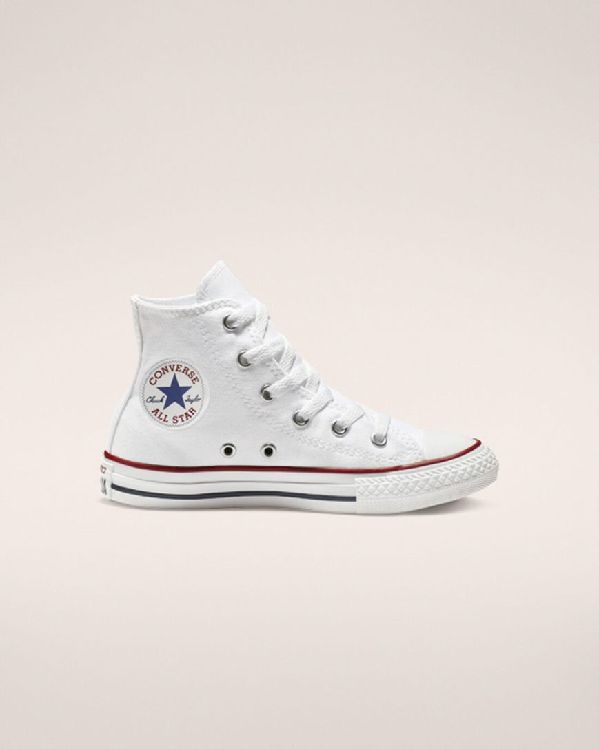 Boys\' Converse Chuck Taylor All Star Classic High Top Shoes White | AU 980C5U